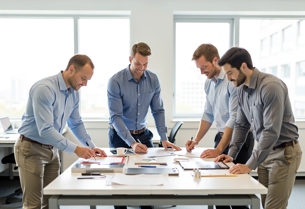 Expert research team at work